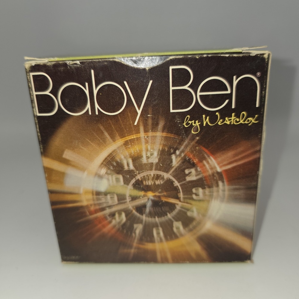 Vintage 1960s Westclox Baby Ben Alarm Clock With Original Box Made In USA